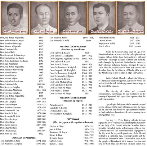 mayor of lipa|Lipa City Councilors, Mayor, Vice Mayor, Congressman .